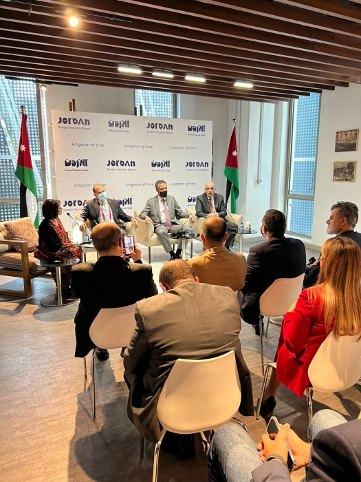 الإعلان عن الاستراتيجية الوطنية للسياحية الأردنية خلال مؤتمر صحافي عقد على هامش اسبوع السفر والاتصال اكسبو دبي