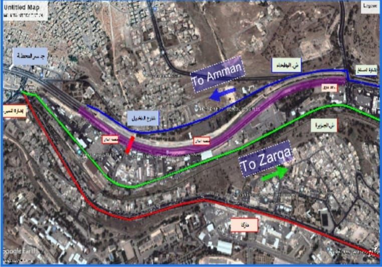 اغلاق جزء من اوتوستراد عمان - الزرقاء يوم الجمعة لتركيب جسر مشاة