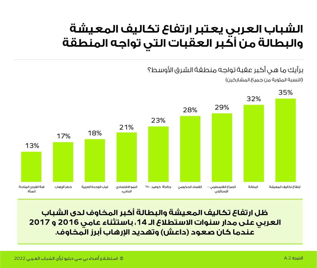 ما يزيد على 80٪ من جيل الربيع العربي يعتبرون الاستقرار أهم من الديمقراطية